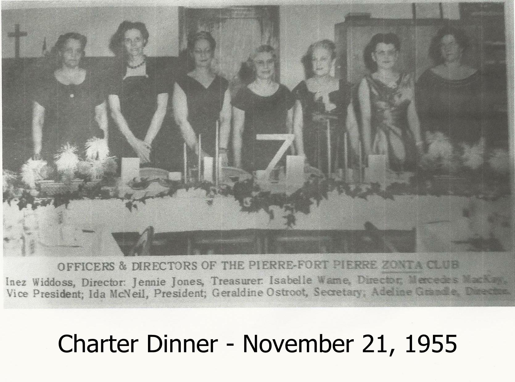 Charter Dinner 1955 with Tag