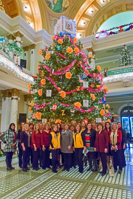 Zonta had the honor of decorating the large tree in the Capitol 2015. 